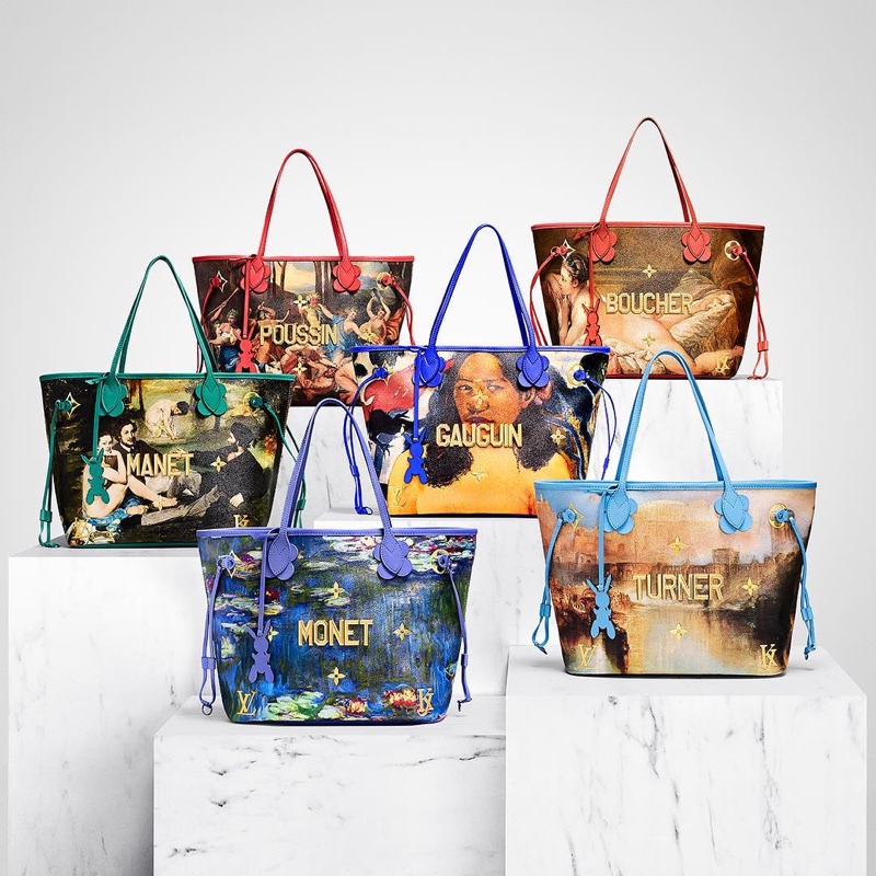 Louis Vuitton x Jeff Koon bags - Poussin, Gauguin, Boucher, Monet, Turner and Manet