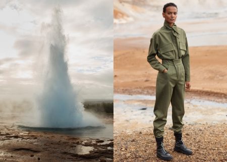 Liya Kebede Heads to Iceland for Mango Committed's Fall 2017 Campaign An image from Mango Committed’s fall 2017 advertising campaign