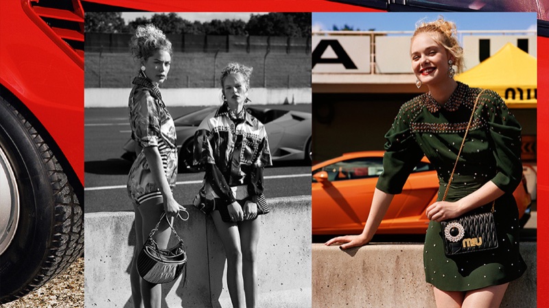 Miu Miu sets resort 2018 campaign on a race track