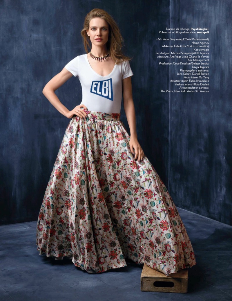 Natalia Vodianova Wears Elegant Ensembles in Vogue India