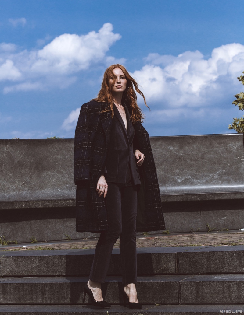 Coat Tibi and Jacket and Pants Rebecca Taylor