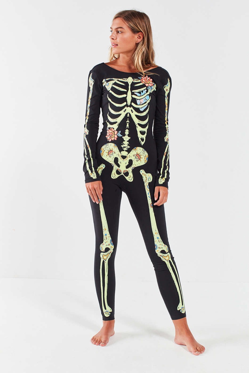 Out From Under Floral Skeleton Catsuit $89