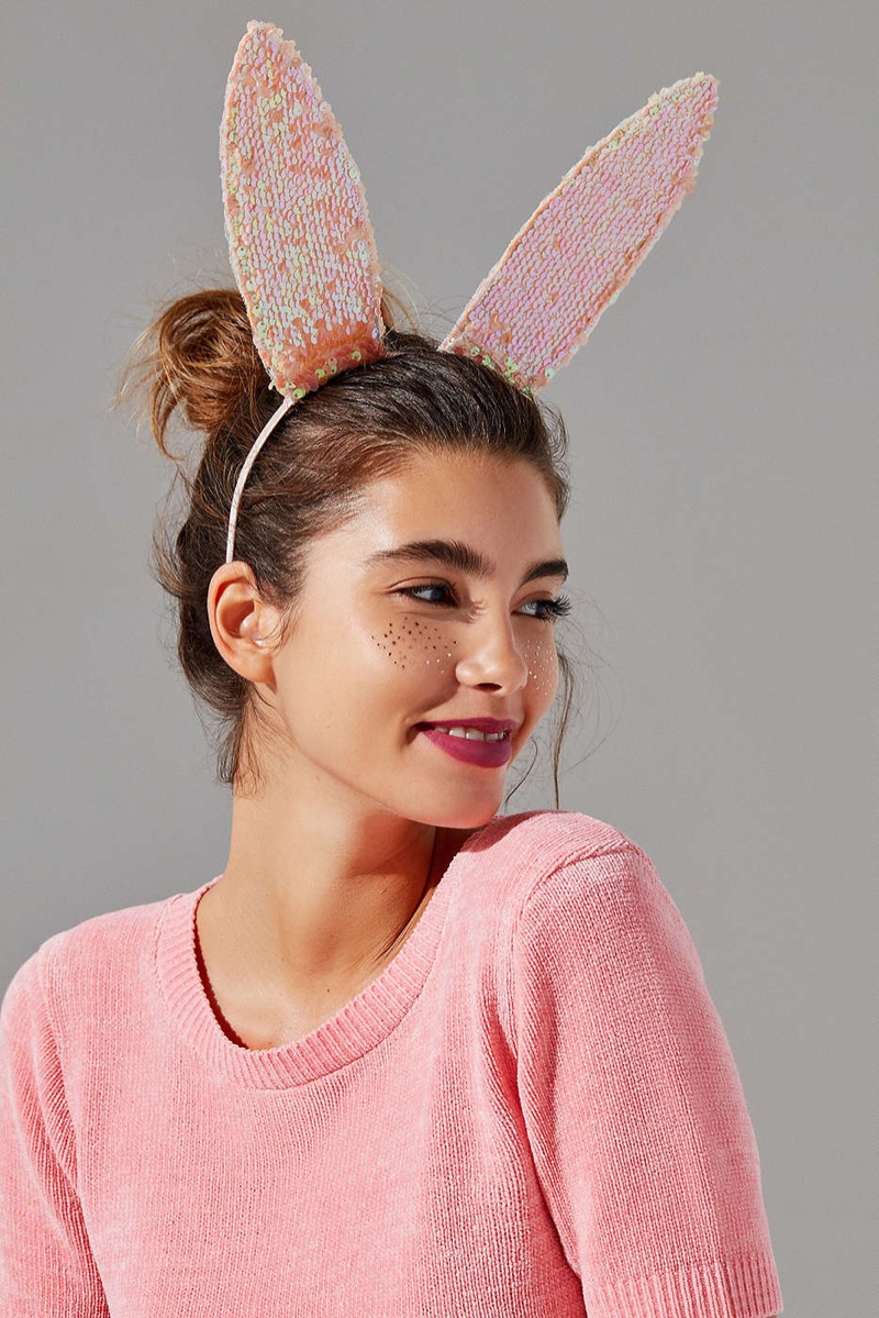 Urban Outfitters Sequin Bunny Ear Headband $14