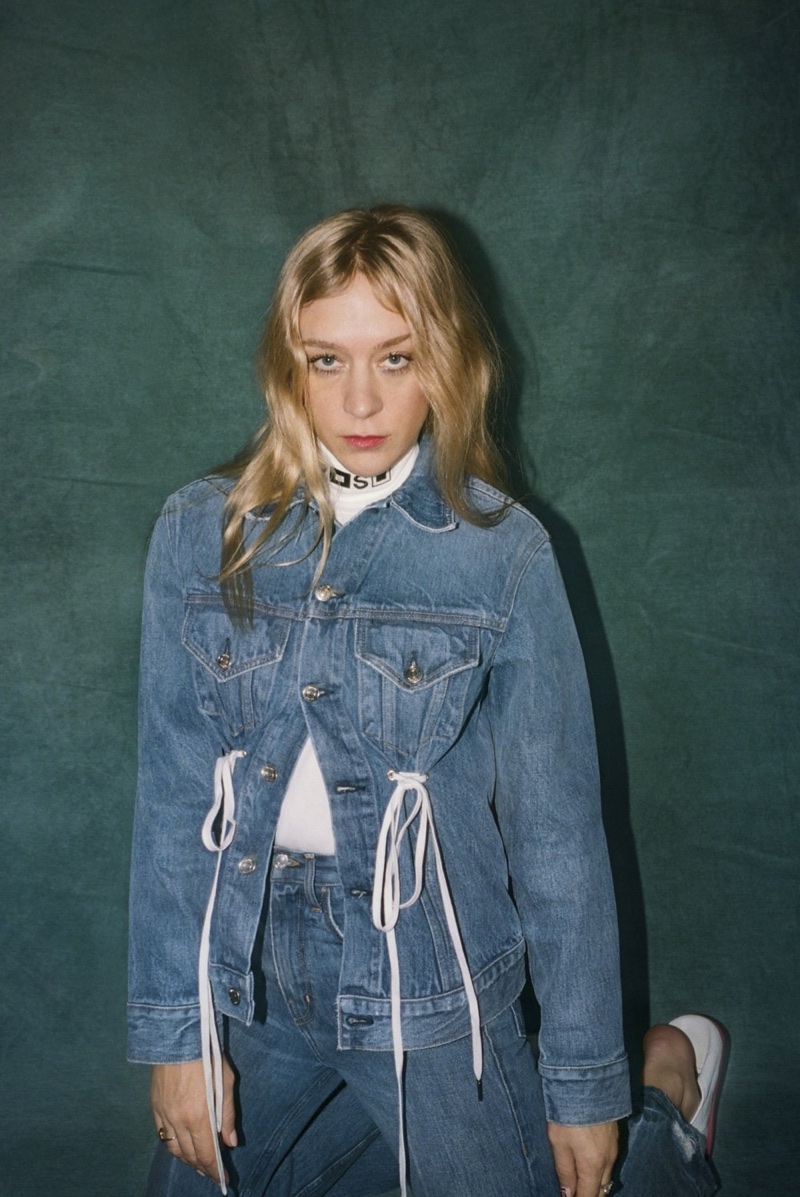 Chloe Sevigny wears denim looks from PSWL by Proenza Schouler