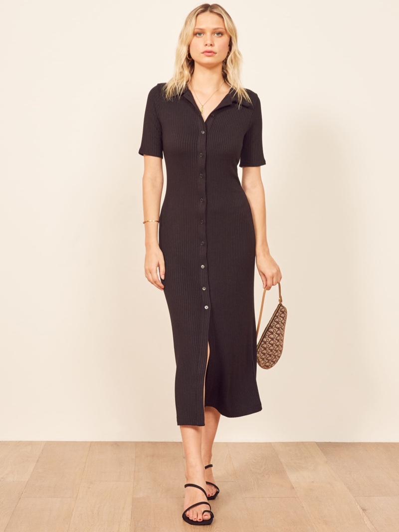 Reformation Betty Dress in Black $118