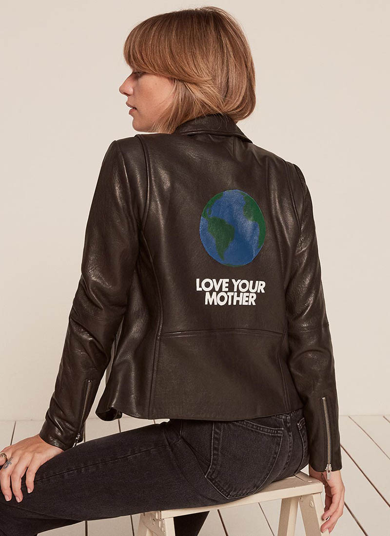 Reformation x VEDA Love Your Mother Leather Jacket $548