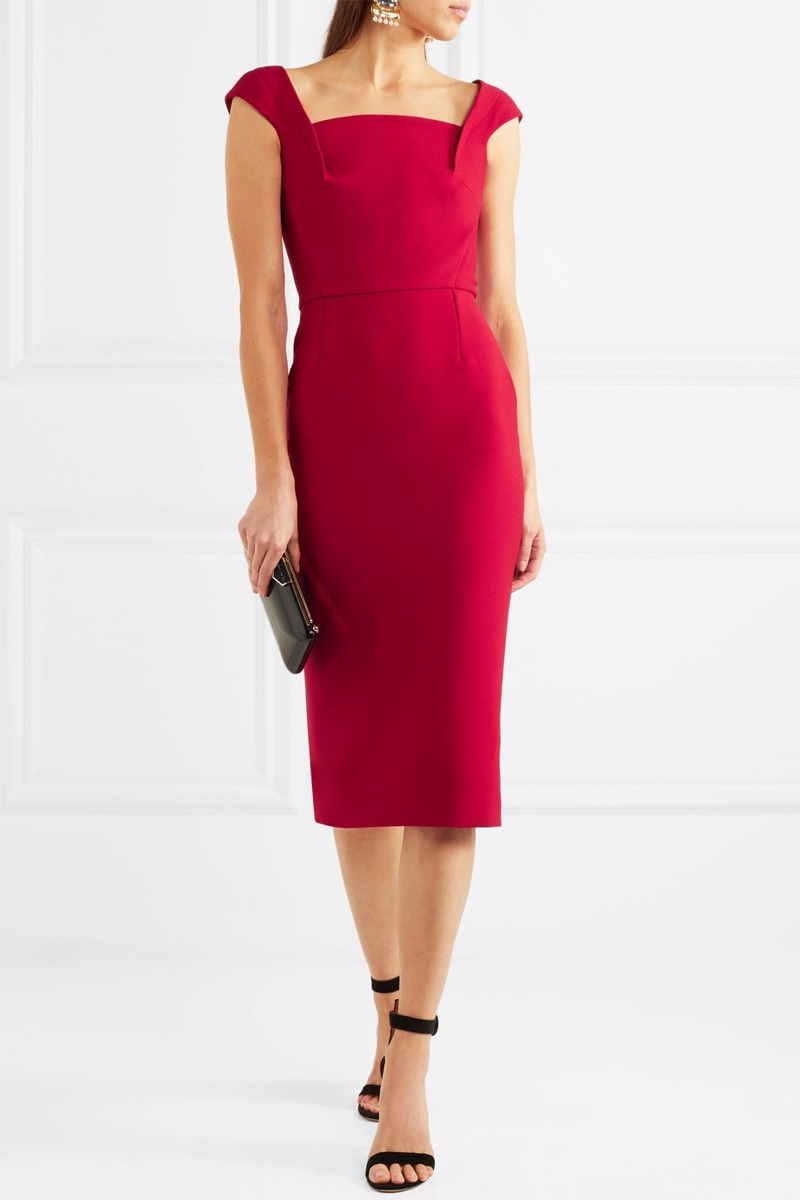 Roland Mouret Maltock Crepe Midi Dress $1,365