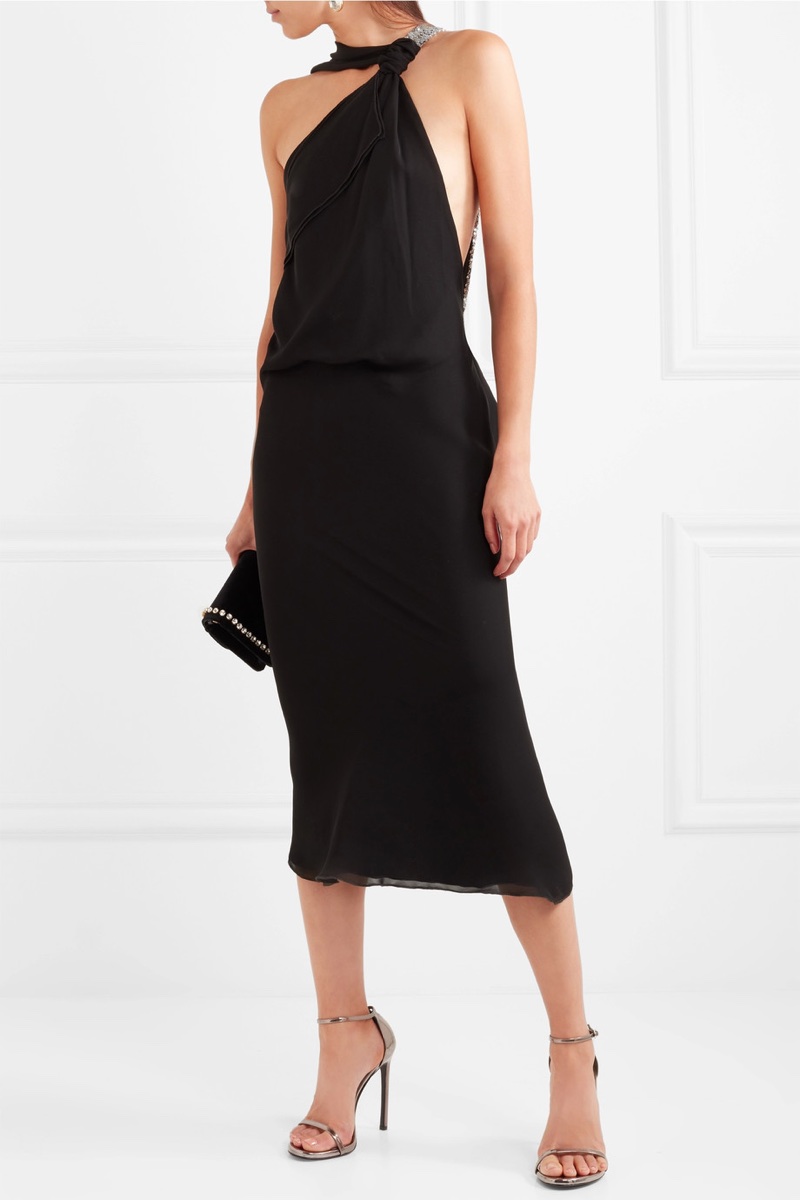 Roland Mouret Sequin-Embellished Silk-Georgette Midi Dress $2,880