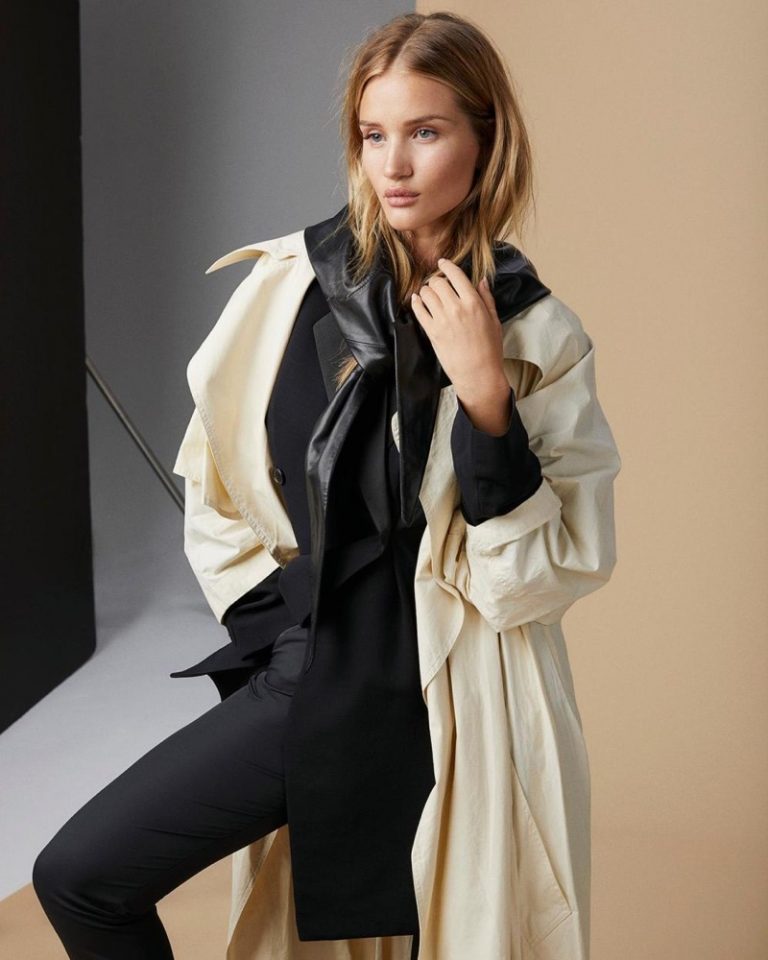 Rosie Huntington-Whiteley Poses in Fall Outerwear for Sunday Times ...