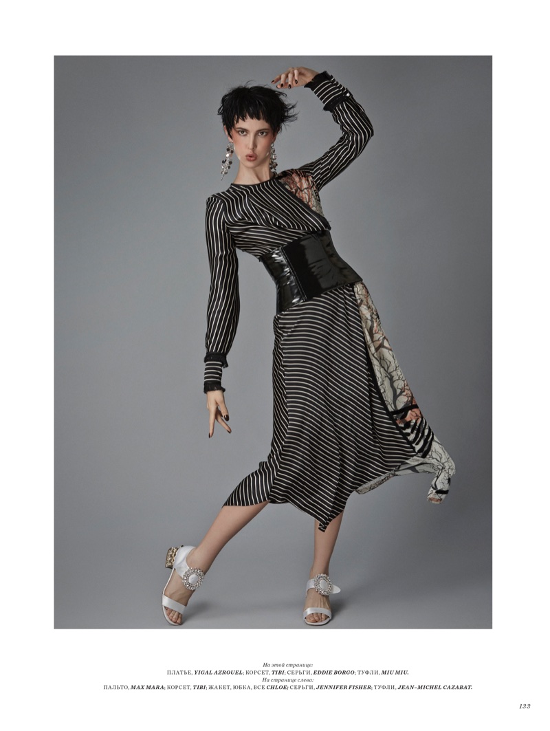 Ruby Aldridge Poses in Elegant Looks for Harper's Bazaar Kazakhstan