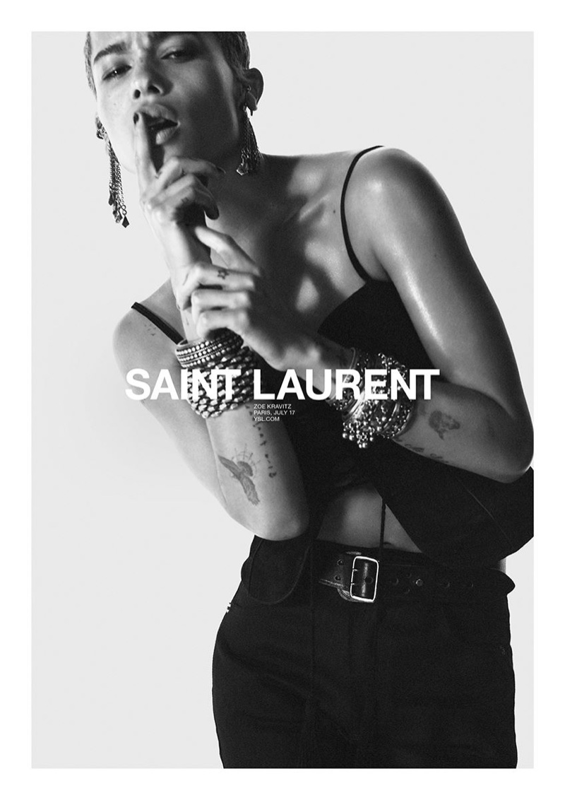 Saint Laurent taps actress Zoe Kravitz for its spring 2018 campaign