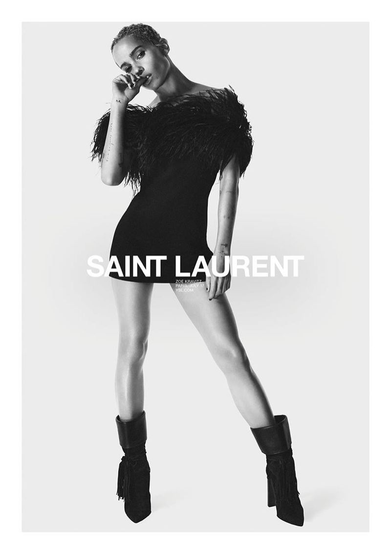 Zoe Kravitz stars in Saint Laurent's spring 2018 campaign