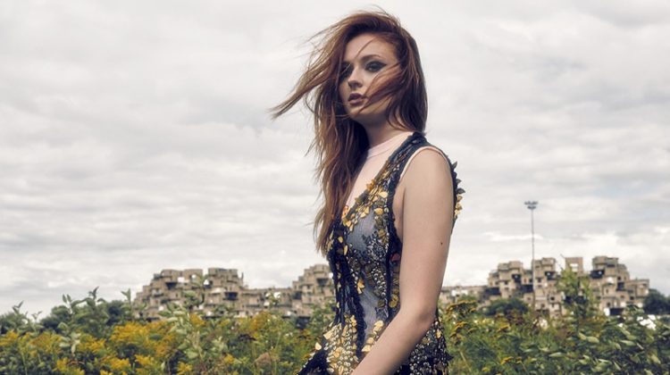 Sophie Turner Wears Sleek Louis Vuitton Styles for Marie Claire