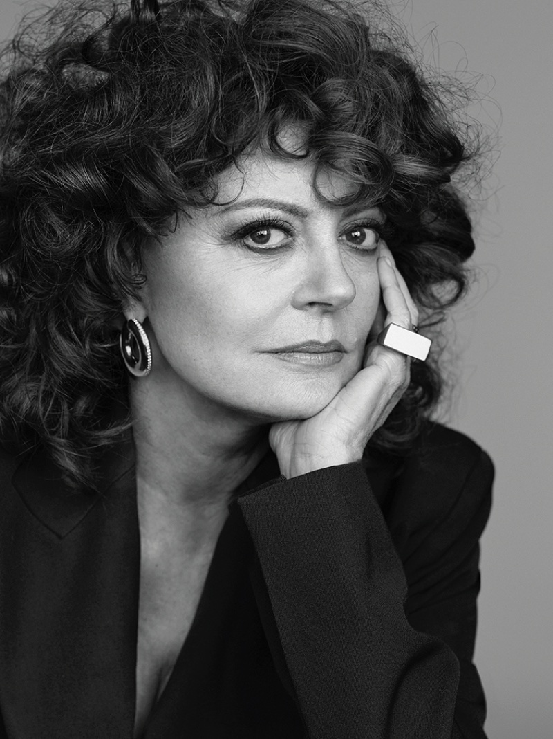 Flashing a smile, Susan Sarandon wears Celine jacket