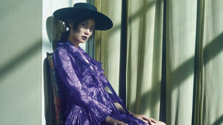 Tao Okamoto Poses in Romantic Dresses for Violet Book Japan