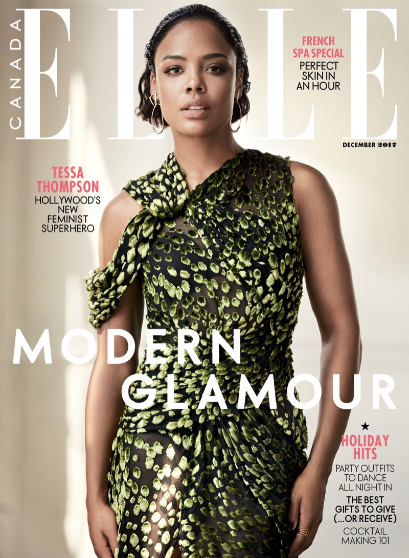 Tessa Thompson on ELLE Canada December 2017 Cover