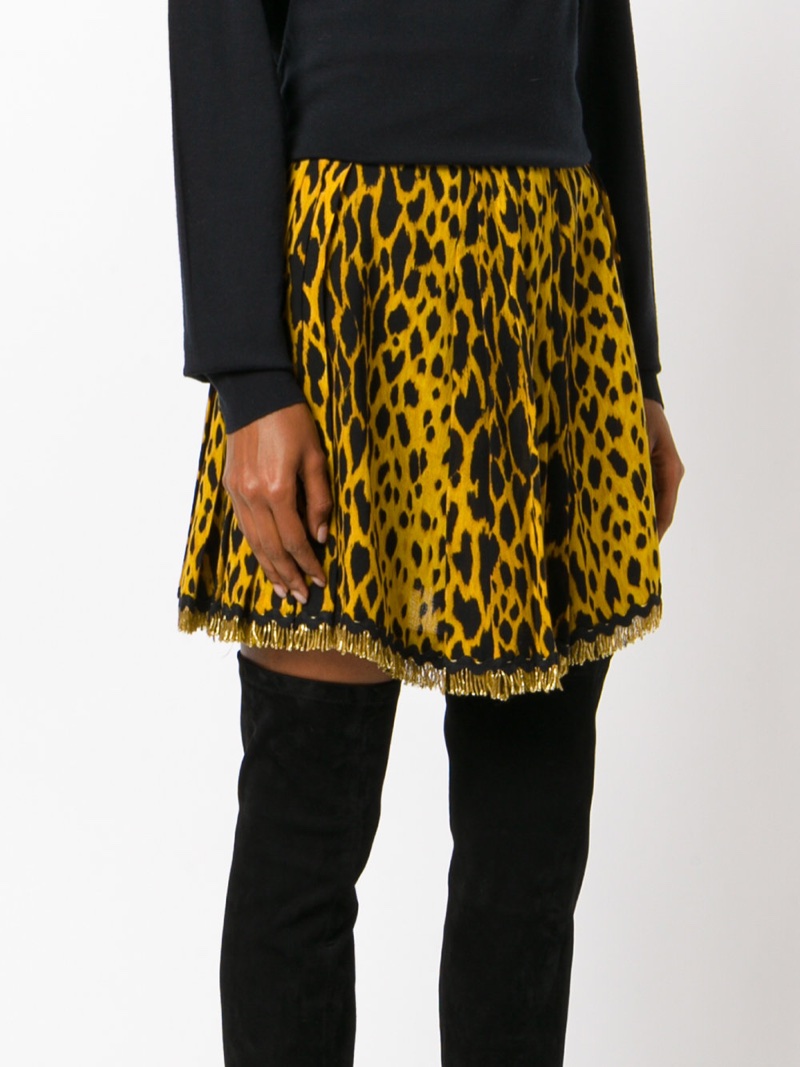 Versace Vintage Leopard Print Mini Skirt $2,822