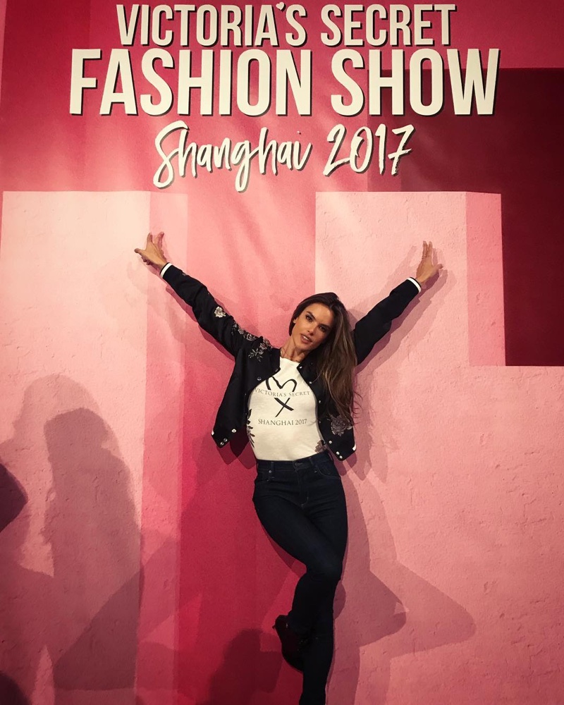 Angel Alessandra Ambrosio in Shanghai for 2017 Victoria's Secret Fashion Show. Photo: Instagram