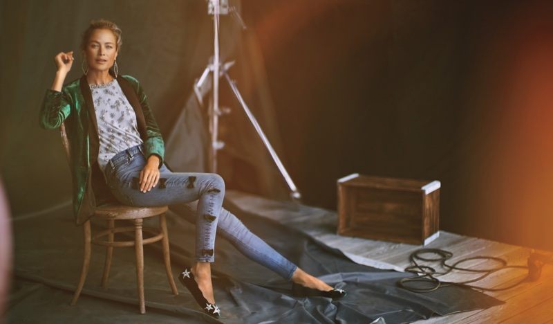 Carolyn Murphy stars in Anthropologie's November 2017 catalog