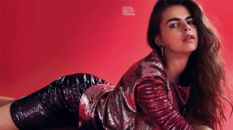Bee Beardsworth Sparkles in Sequins for Tatler UK