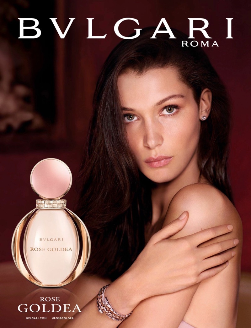 Bella Hadid fronts Bulgari Rose Goldea fragrance campaign