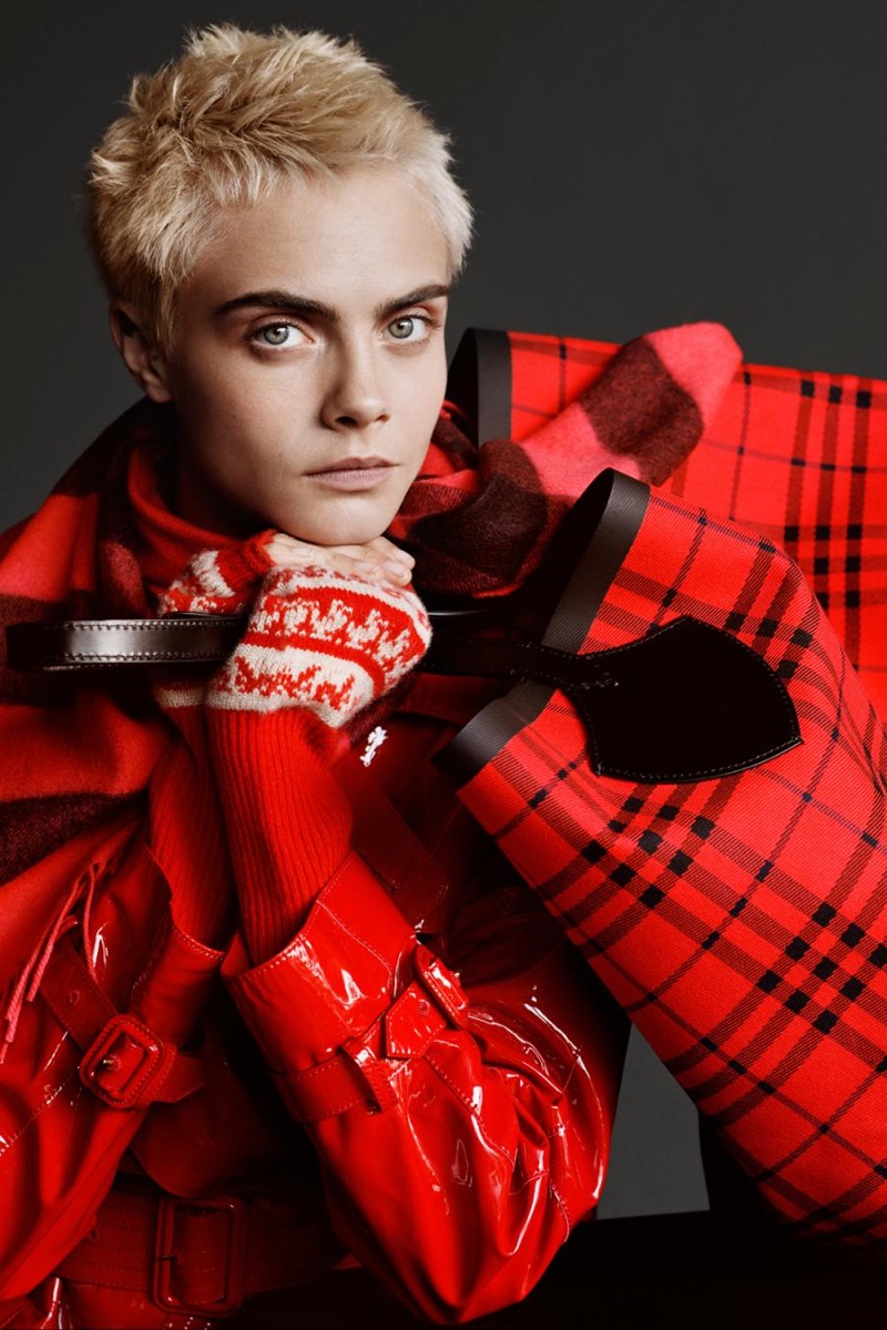 Cara Delevingne fronts Burberry Holiday 2017 campaign