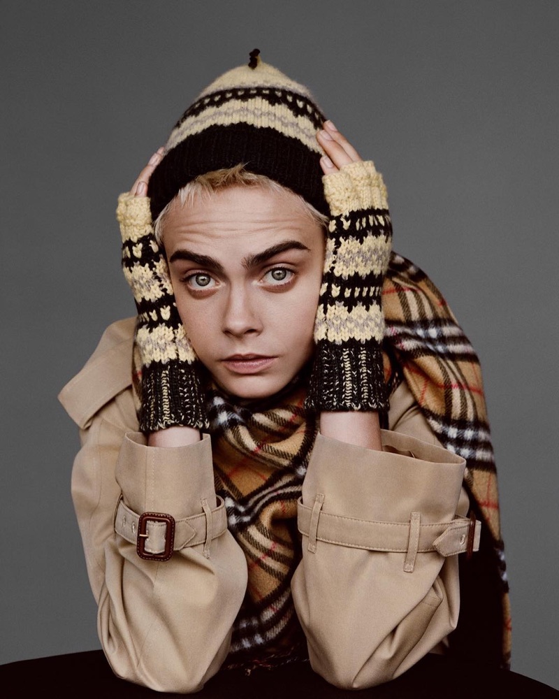 Cara Delevingne stars in Burberry's Holiday 2017 campaign