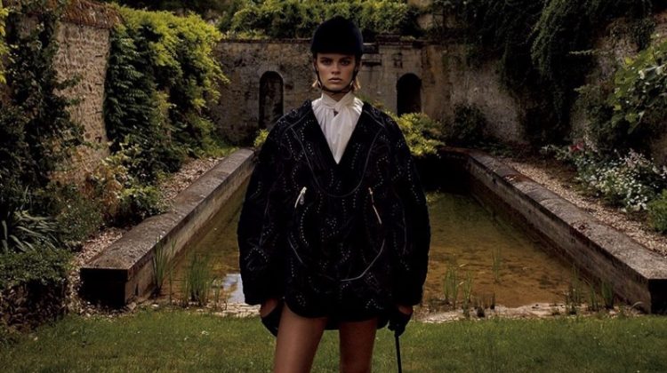 Cara Taylor Models Equestrian Inspired Styles for Vogue Japan