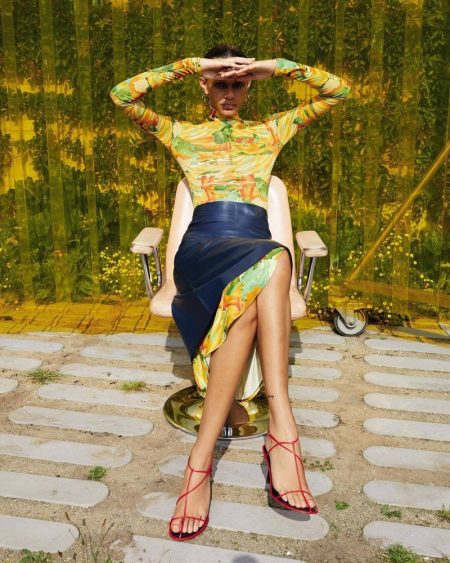 Binx Walton Fronts Celine's Resort 2018 Campaign Celine showcases colorful prints in resort 2018 campaign