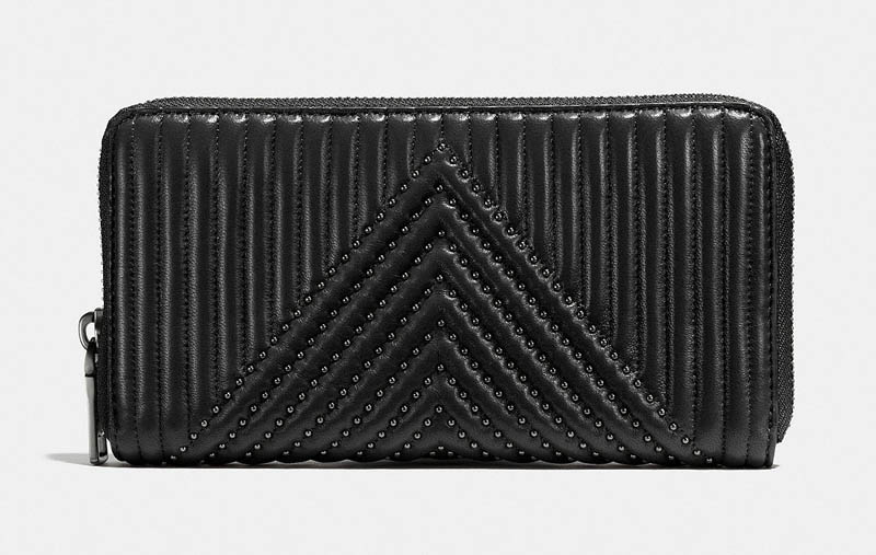 Coach Accordion Zip Wallet with Quilting and Rivets $262.50 (previously $375)
