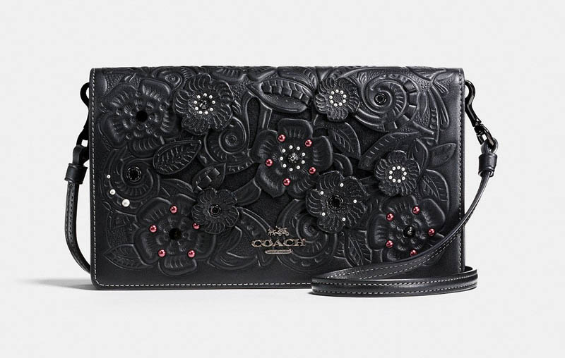 Coach Foldover Crossbody Clutch with Tea Rose Tolling Coach Foldover Crossbody Clutch Tea Rose and Tooling $192.50 (previously $275)