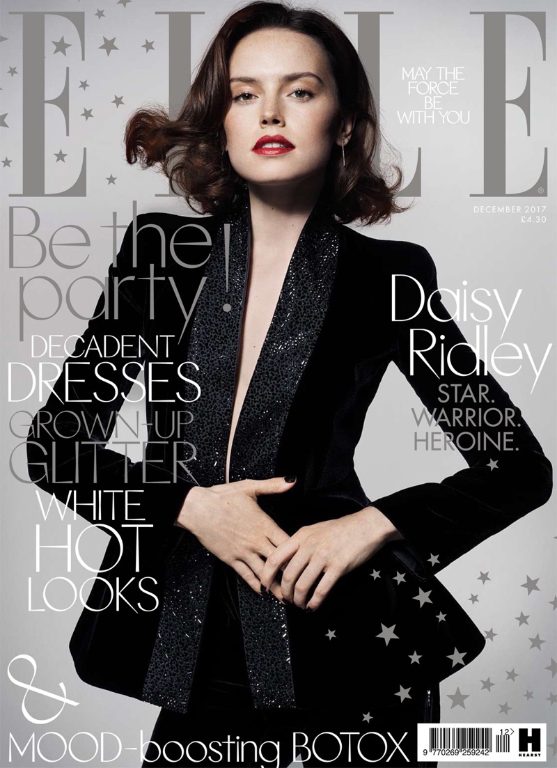 Daisy Ridley on ELLE UK December 2017 Cover