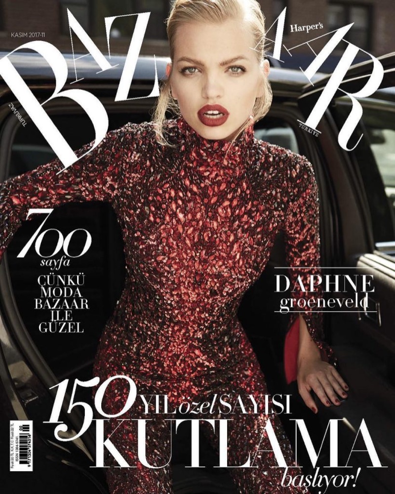 Daphne Groeneveld on Harper's Bazaar Turkey November 2017 Cover