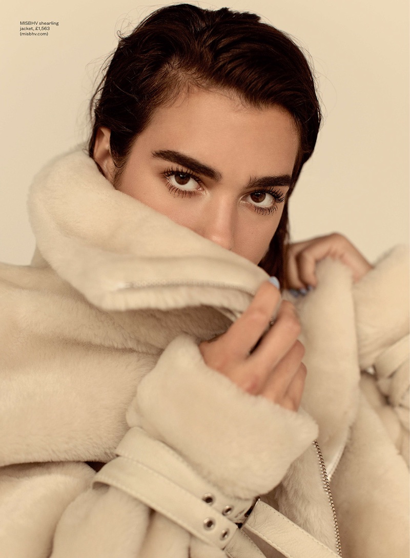 Covering up, Dua Lipa wears MISBHV shearling jacket