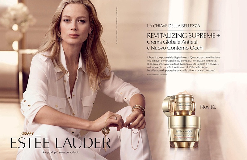 Carolyn Murphy stars in Estee Lauder Revitalizing Supreme Cream campaign