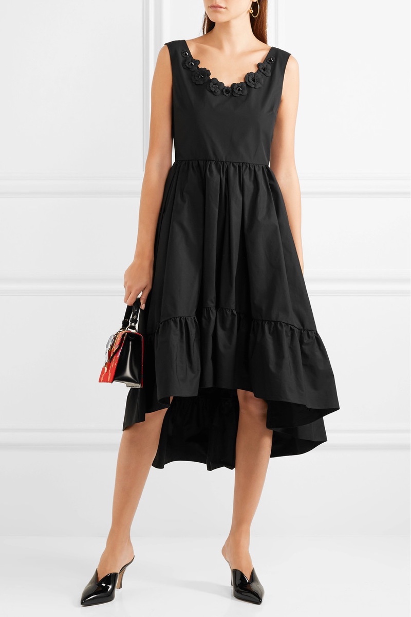 Fendi Appliquéd Cotton-Taffeta Midi Dress $1,396.50 (previously $1,995)