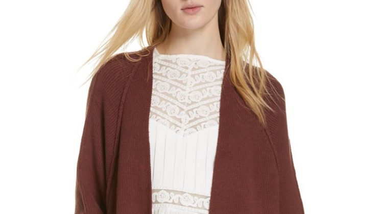 Nordstrom's Black Friday & Cyber Monday Deals Are Next Level Free People Irreplaceable Cardigan in Plum $128 (previously $148)