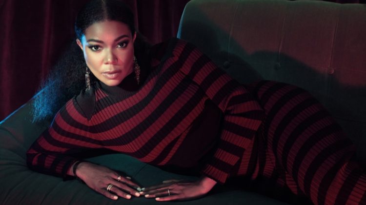 New York & Company x Gabrielle Union Collection Mock-Neck Sweater Dress