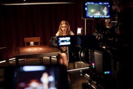 Gigi Hadid x Stuart Weitzman behind-the-scenes at EYELOVEMORE video