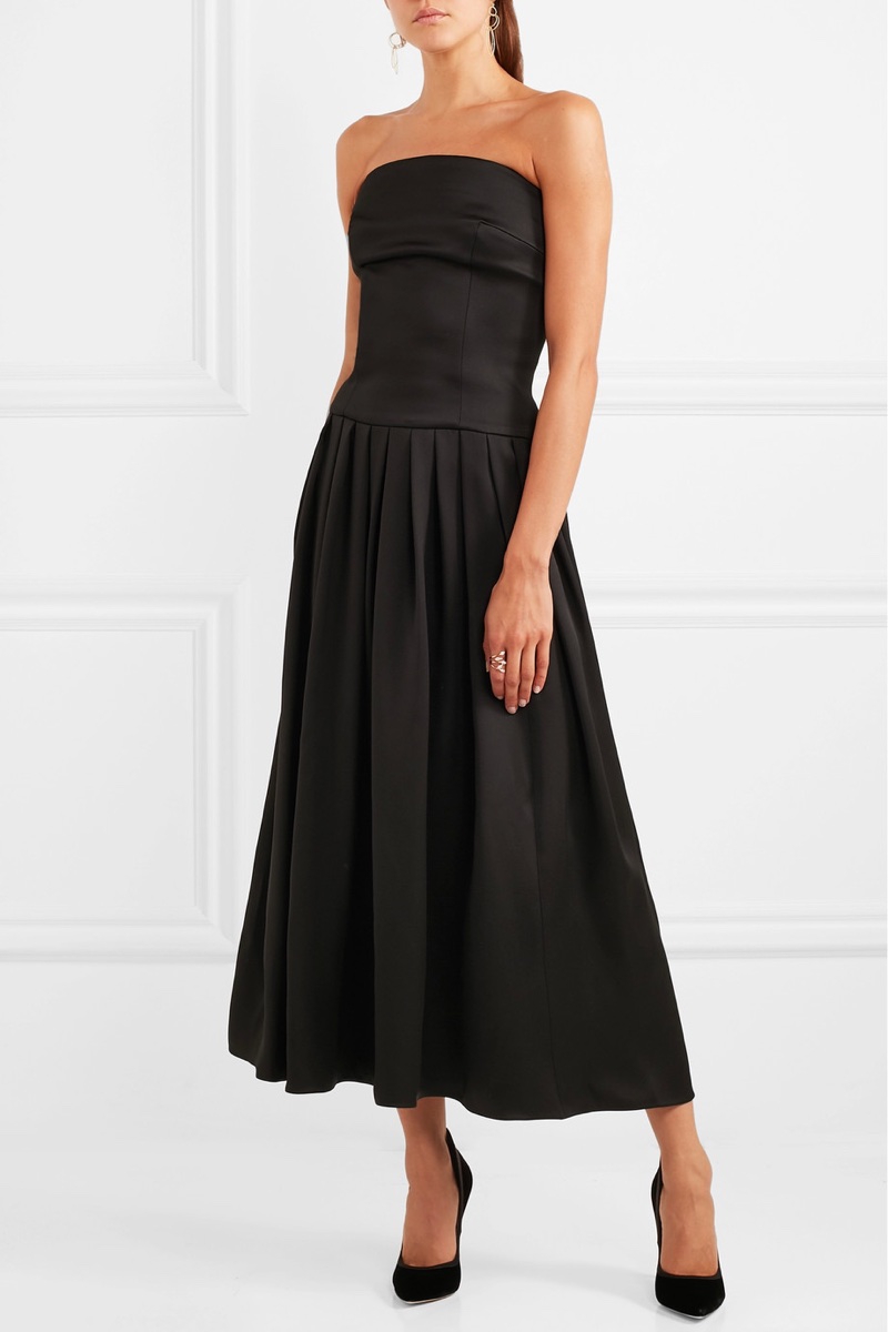 Giorgio Armani Strapless Silk Midi Dress $6,795