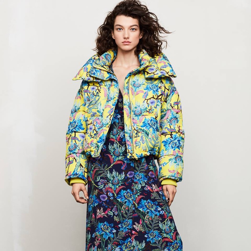 H&M Padded Jacket and Patterned Dress