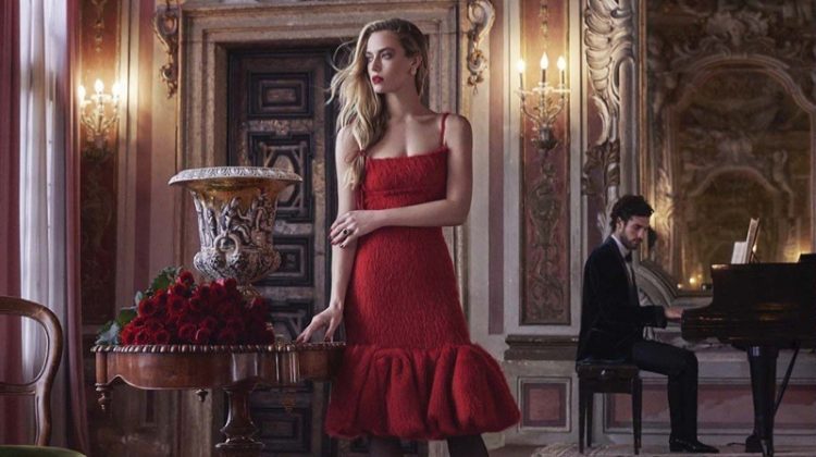 Hannah Ferguson is the Lady in Red for Harper’s Bazaar