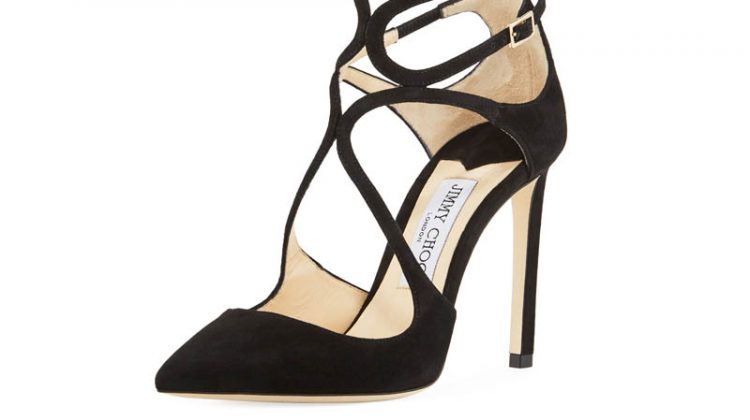 Jimmy Choo Lancer Suede Caged Pump $795