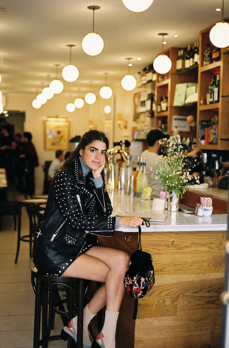 Photographed by Hunter & Gatti, Leandra Medine poses in New York City for Mango Journeys