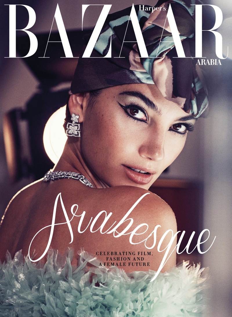 Lily Aldridge on Harper's Bazaar Arabia December 2017 Cover