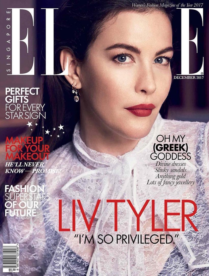 Liv Tyler on ELLE Singapore December 2017 Cover