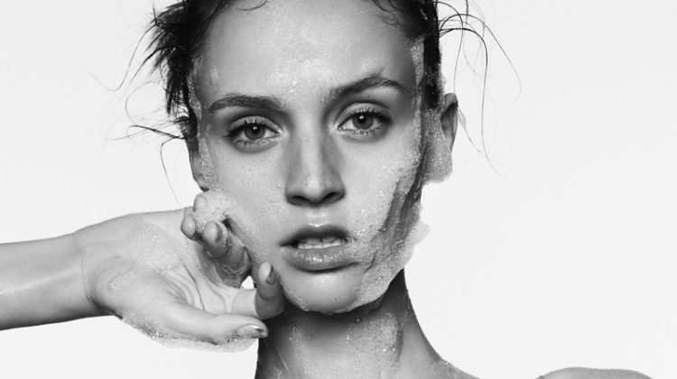 Maddie Kulicka Models Clean Beauty for ELLE France