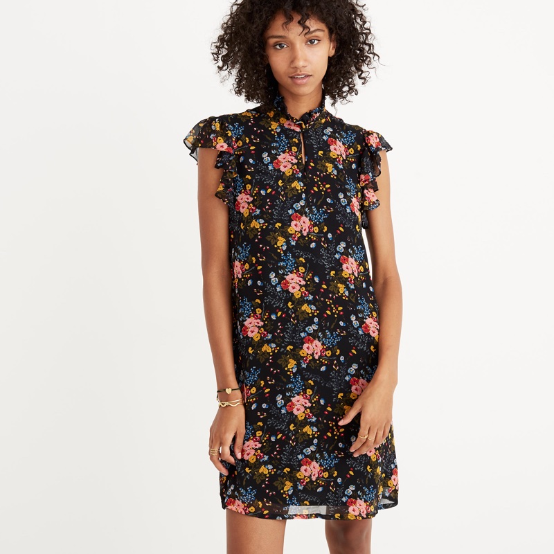 Madewell x No. 6 Silk Beacon Dress in Garden Bouquet $150