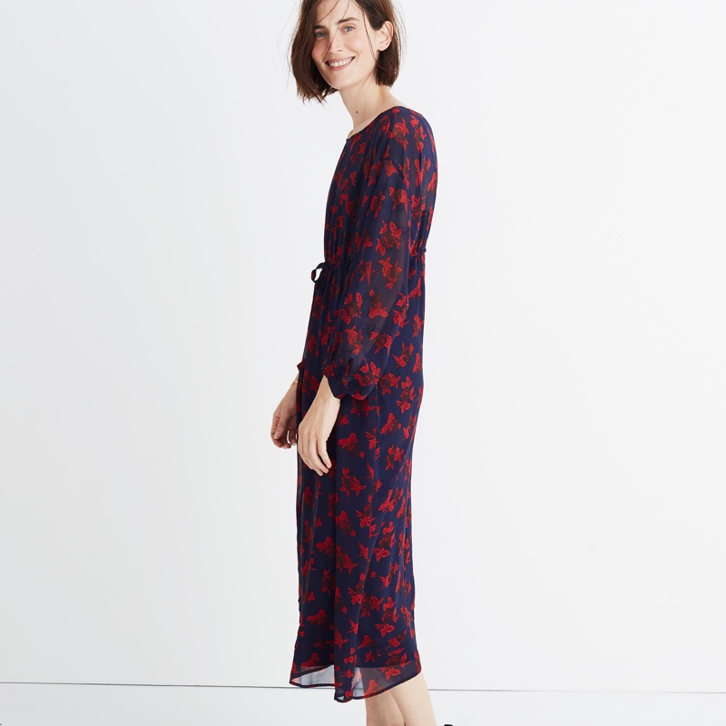 Madewell x No 6 Silk Magical Dress in Vintage Rose $178