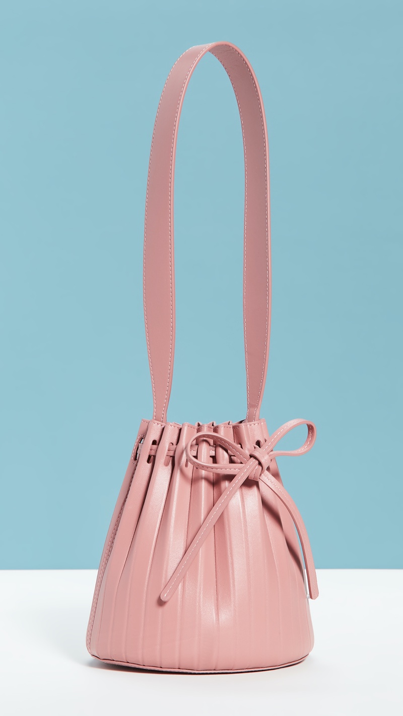 Mansur Gavriel mini Pleated Bucket Bag in Blush $486.50 (poprzednio $ 695)